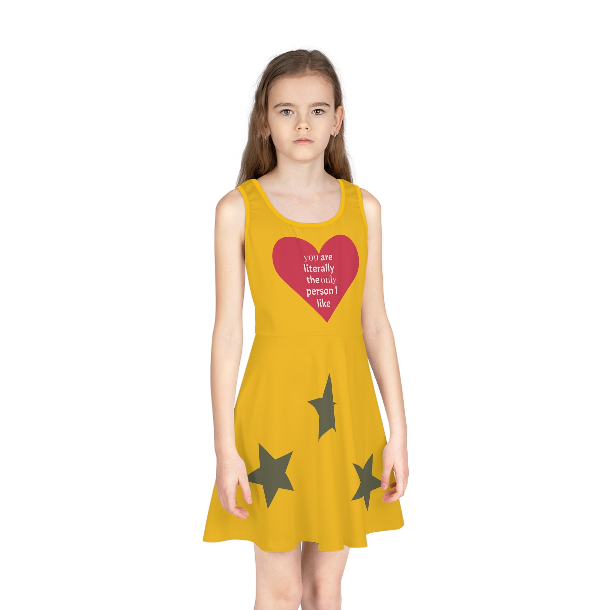 Girls' Cute Heart & Star Sundress