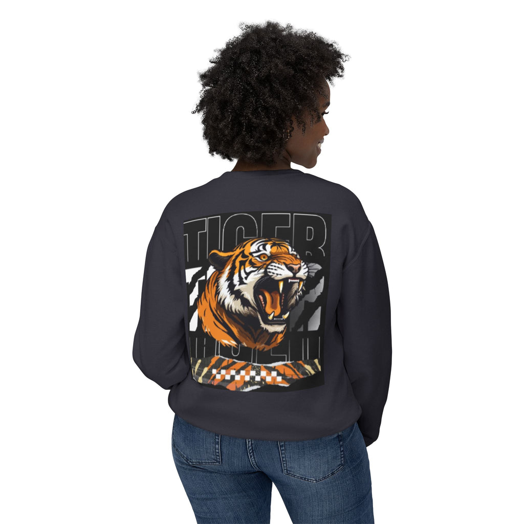 Savage Tiger Crewneck Sweatshirt — Bold Graphic Tiger Print
