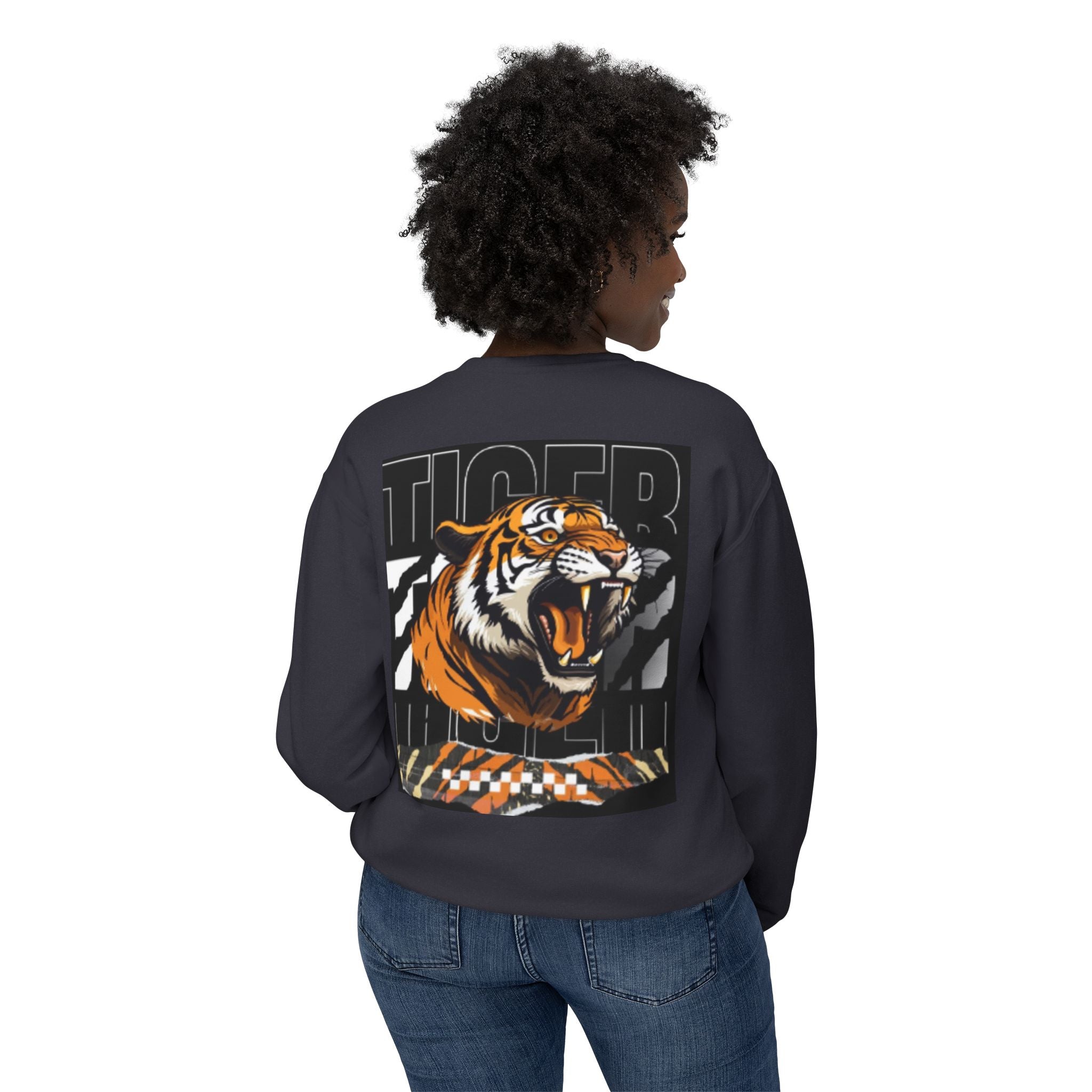 Savage Tiger Crewneck Sweatshirt — Bold Graphic Tiger Print