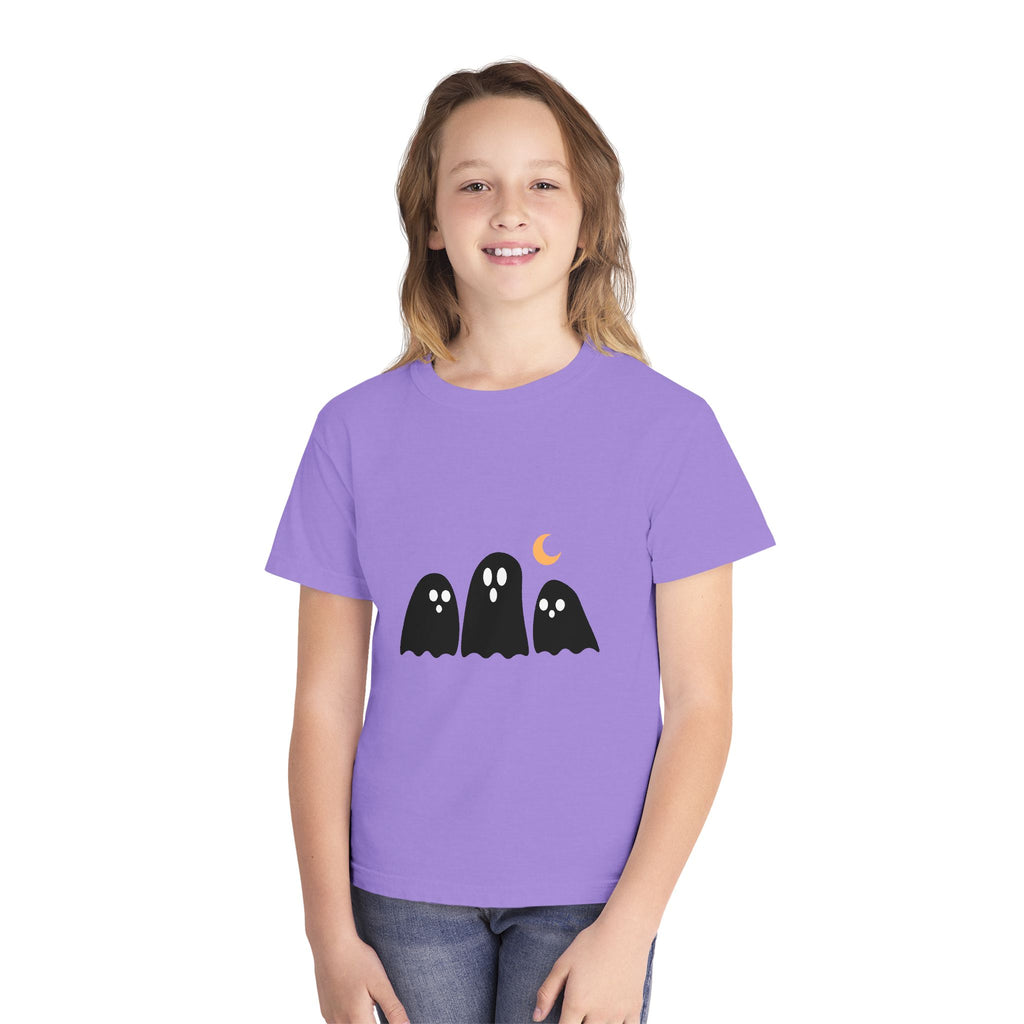 Ghostly Youth Tee - Fun Halloween Graphic T-Shirt for Kids