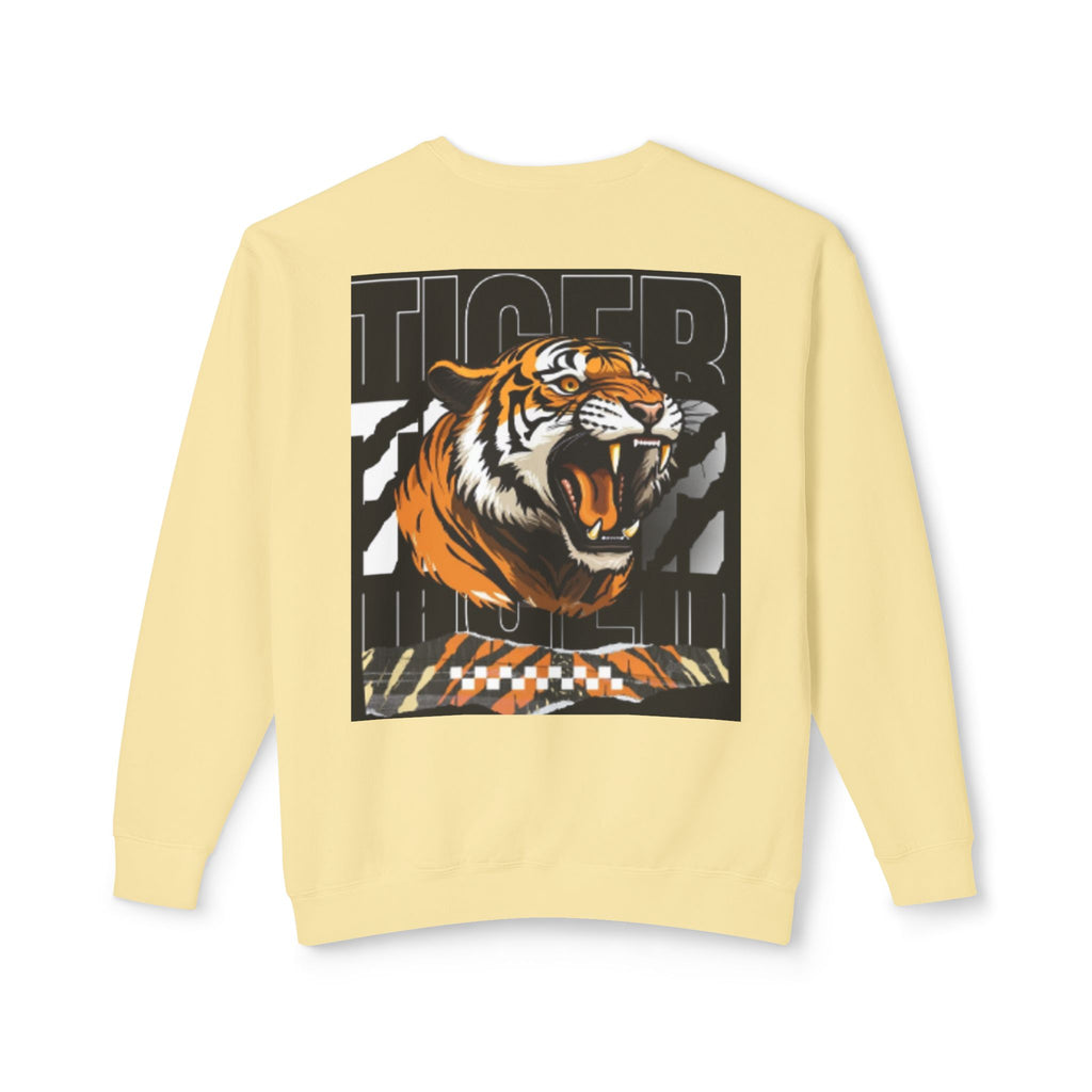 Savage Tiger Crewneck Sweatshirt — Bold Graphic Tiger Print