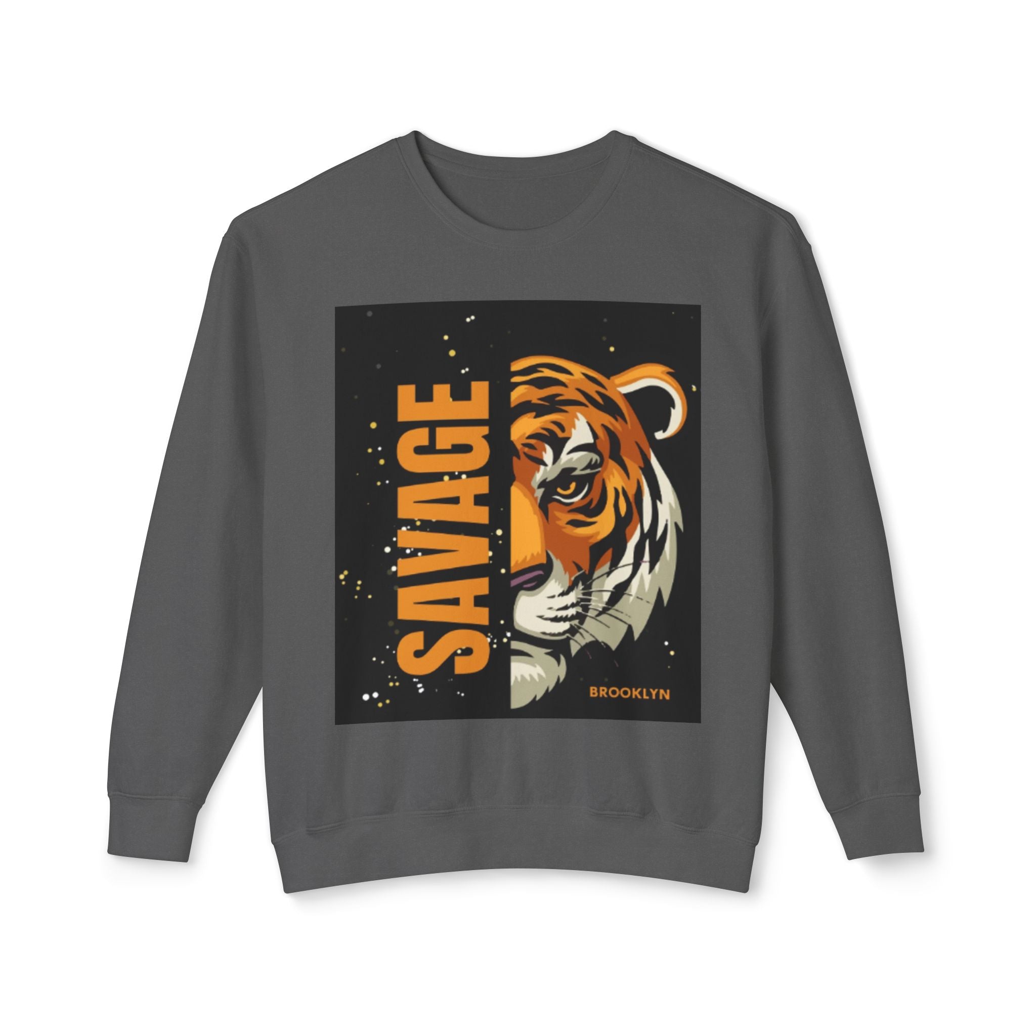 Savage Tiger Crewneck Sweatshirt — Bold Graphic Tiger Print