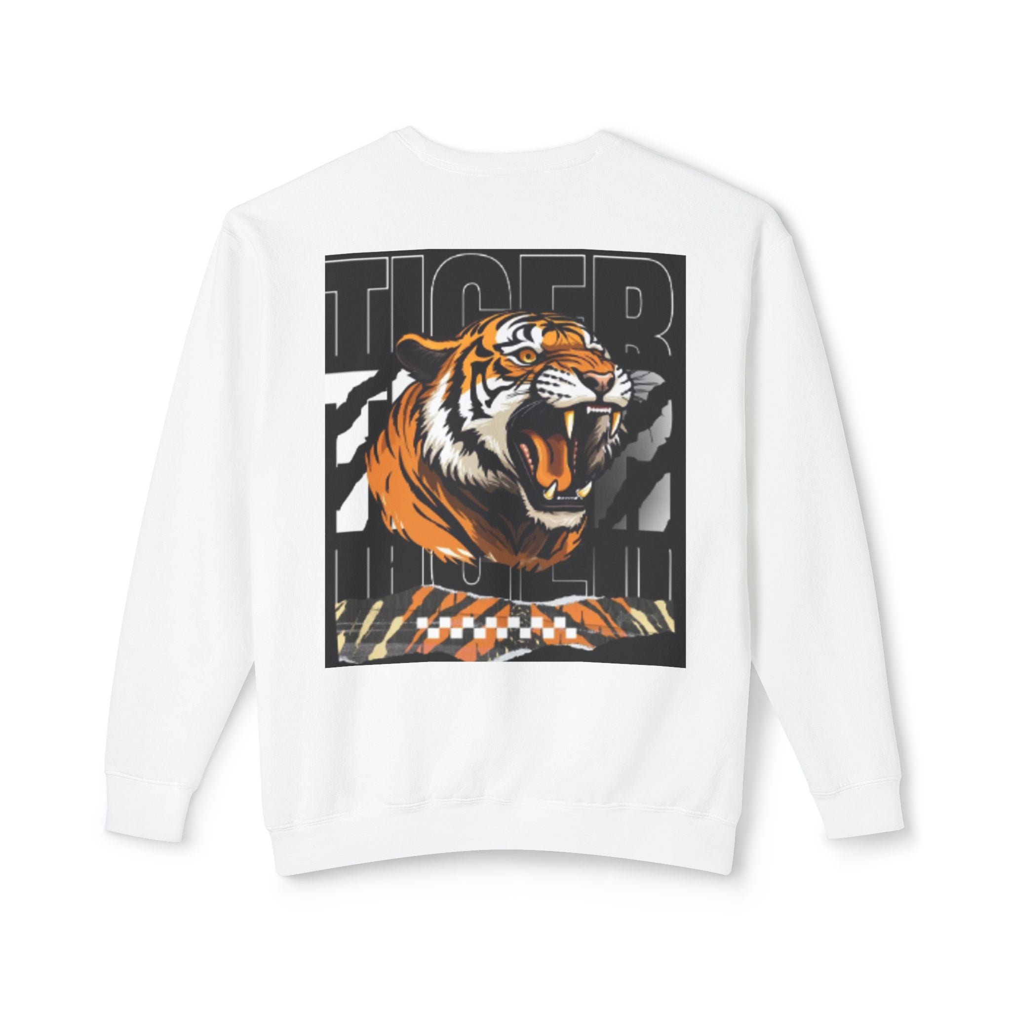 Savage Tiger Crewneck Sweatshirt — Bold Graphic Tiger Print