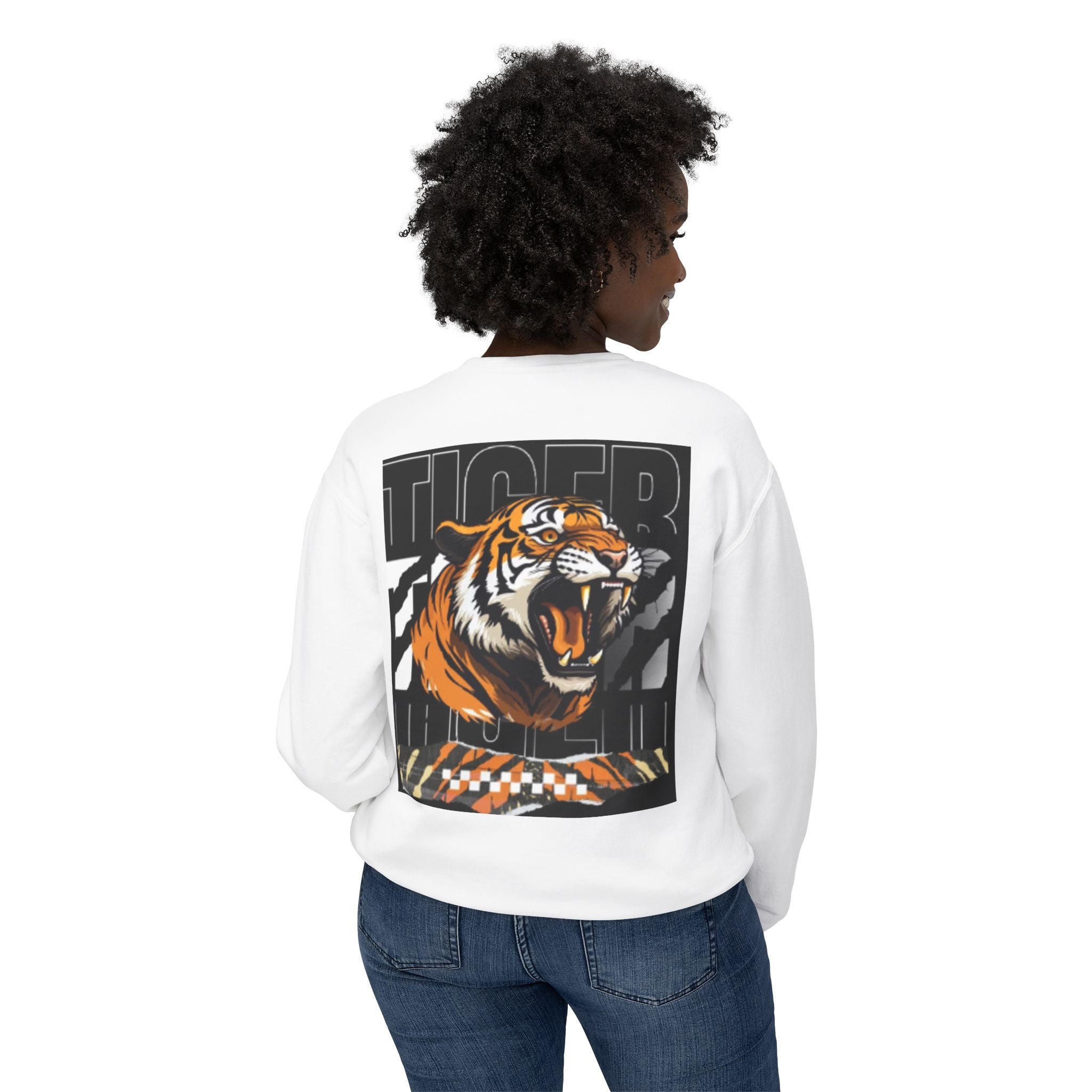 Savage Tiger Crewneck Sweatshirt — Bold Graphic Tiger Print