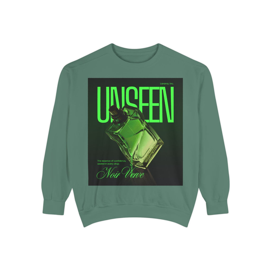 Unseen Green Perfume Sweatshirt — Vintage Moth Art Crewneck
