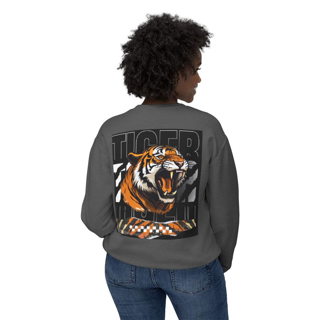 Savage Tiger Crewneck Sweatshirt — Bold Graphic Tiger Print
