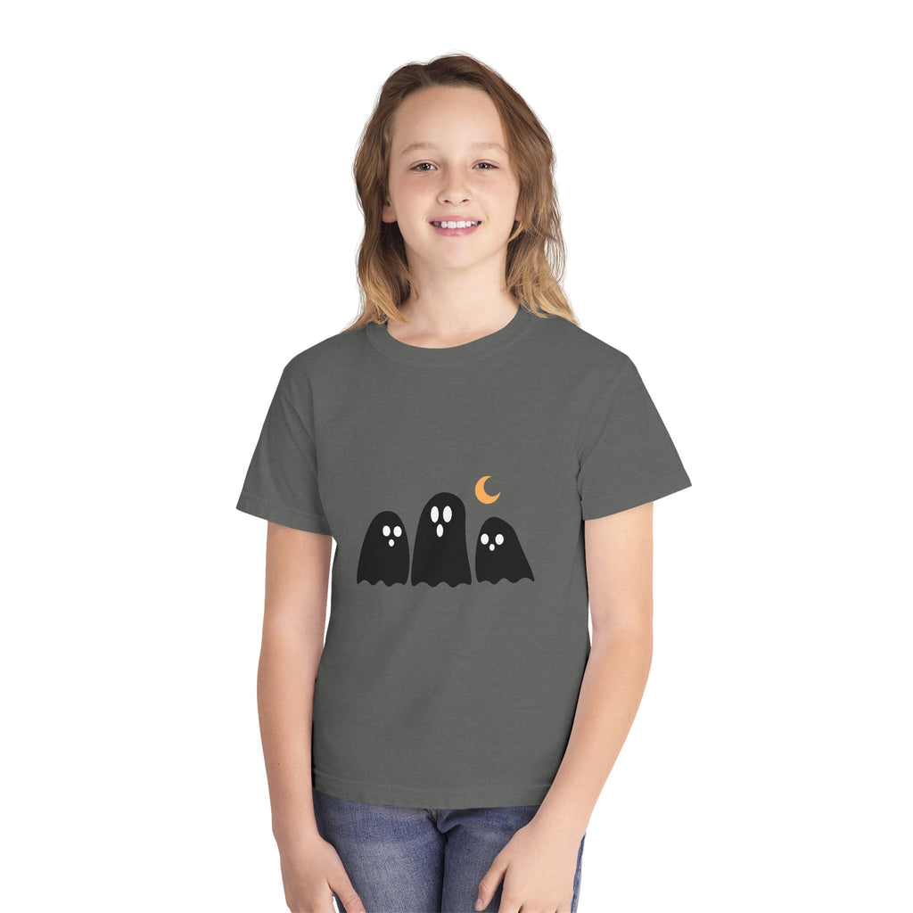 Ghostly Youth Tee - Fun Halloween Graphic T-Shirt for Kids