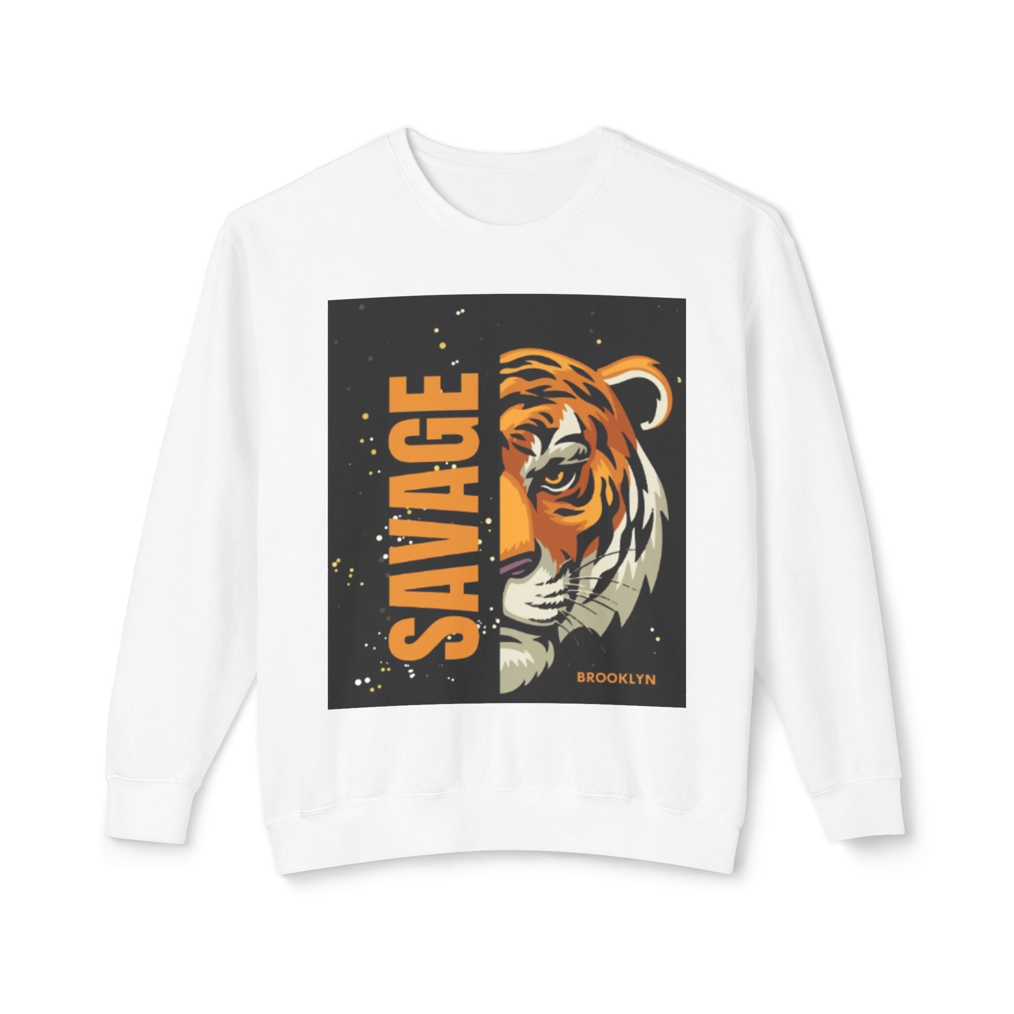 Savage Tiger Crewneck Sweatshirt — Bold Graphic Tiger Print