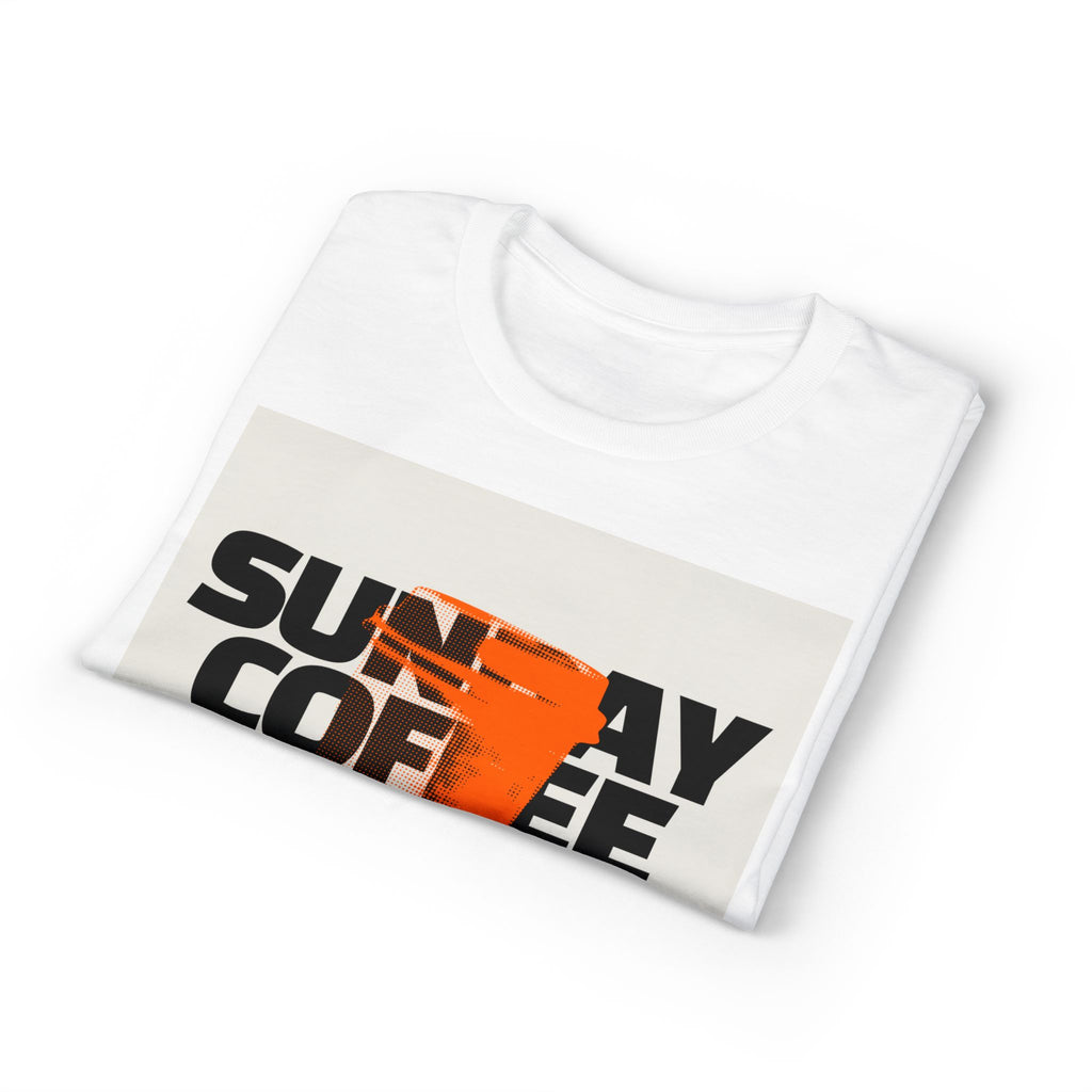 Sunday Coffee Chill T-Shirt — Modern Graphic Tee with QR Code
