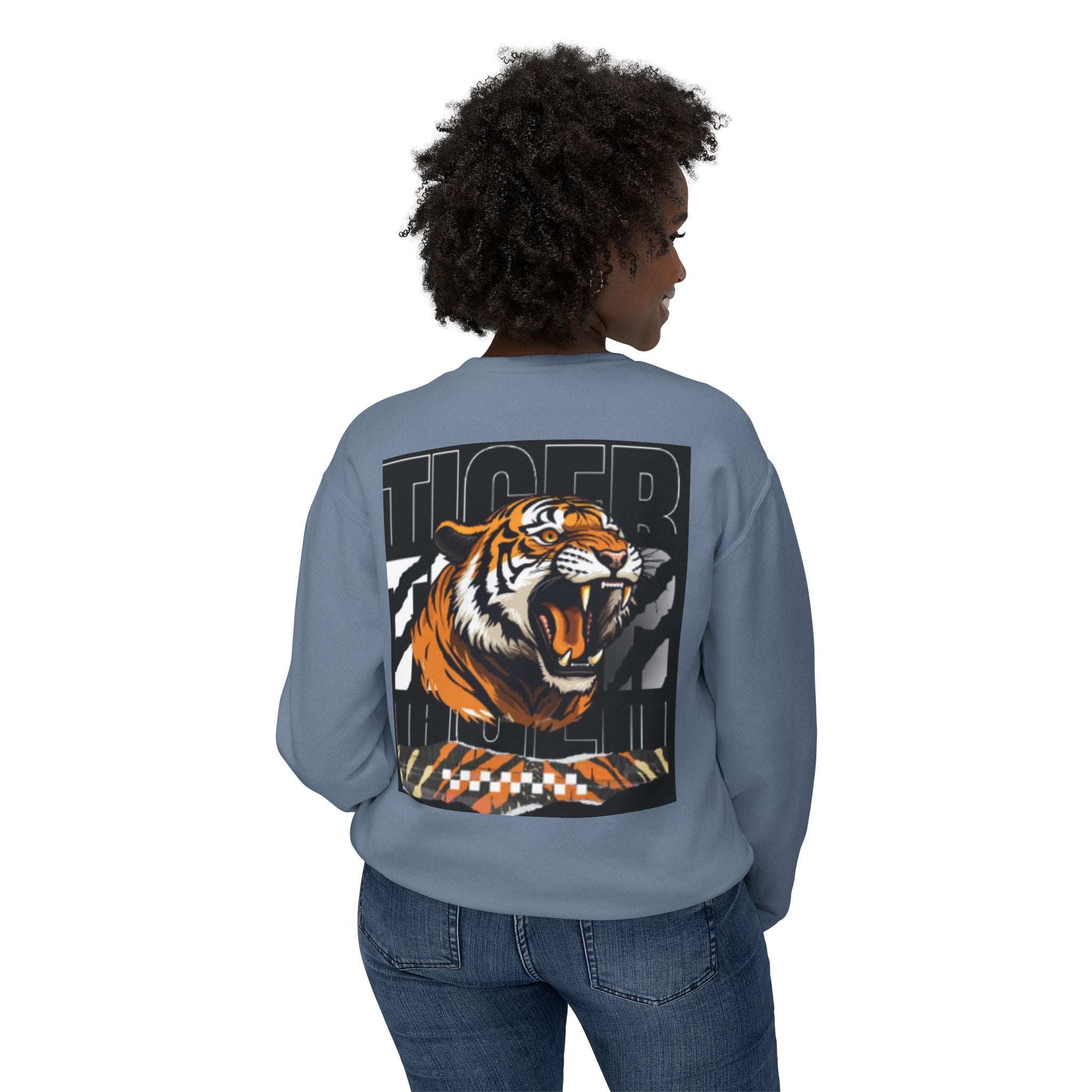 Savage Tiger Crewneck Sweatshirt — Bold Graphic Tiger Print