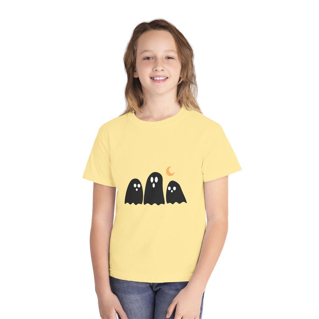 Ghostly Youth Tee - Fun Halloween Graphic T-Shirt for Kids