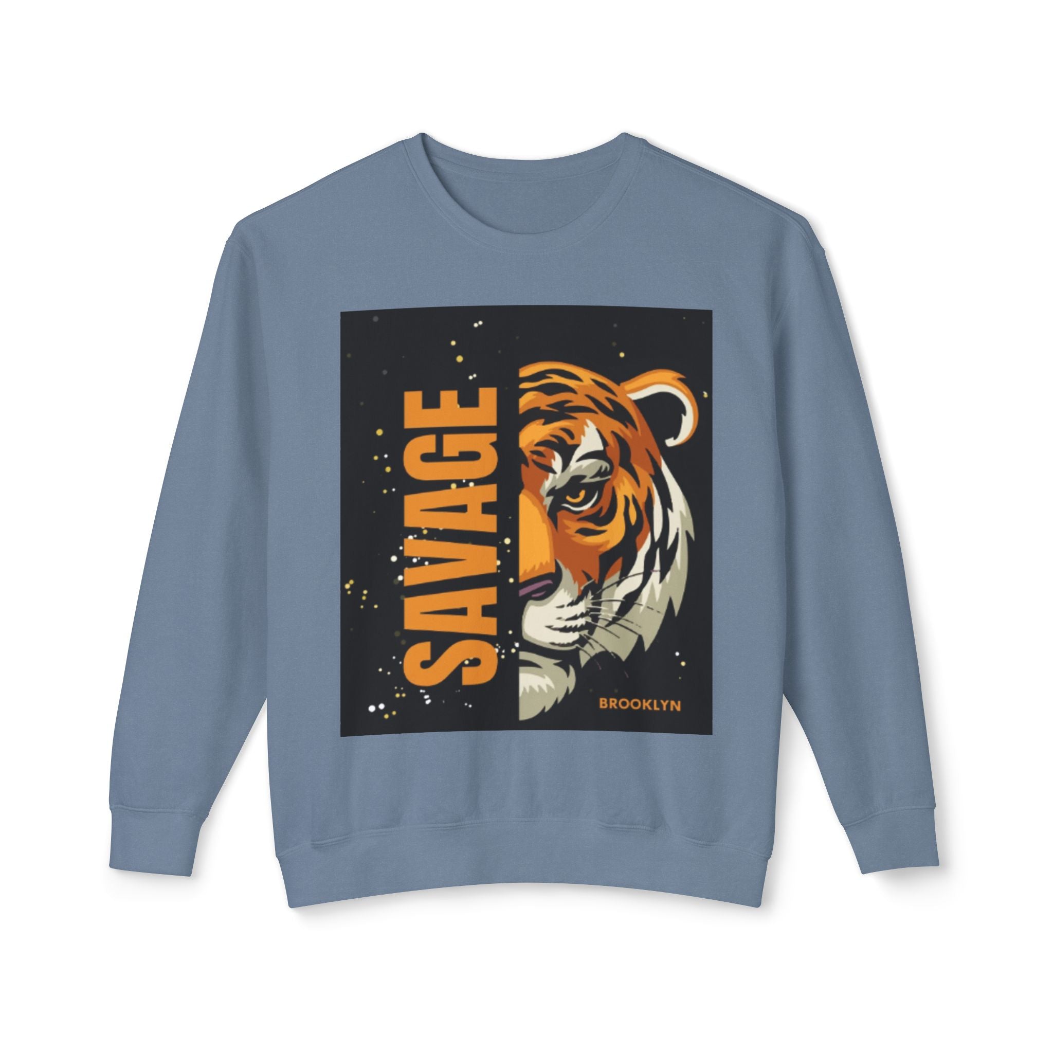 Savage Tiger Crewneck Sweatshirt — Bold Graphic Tiger Print