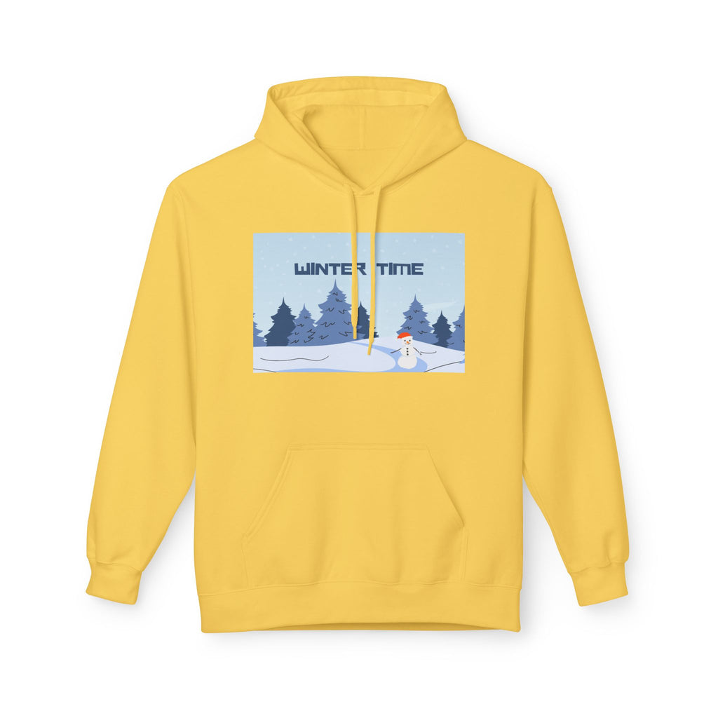 Winter Time Hoodie — Snowy Forest & Snowman Pullover