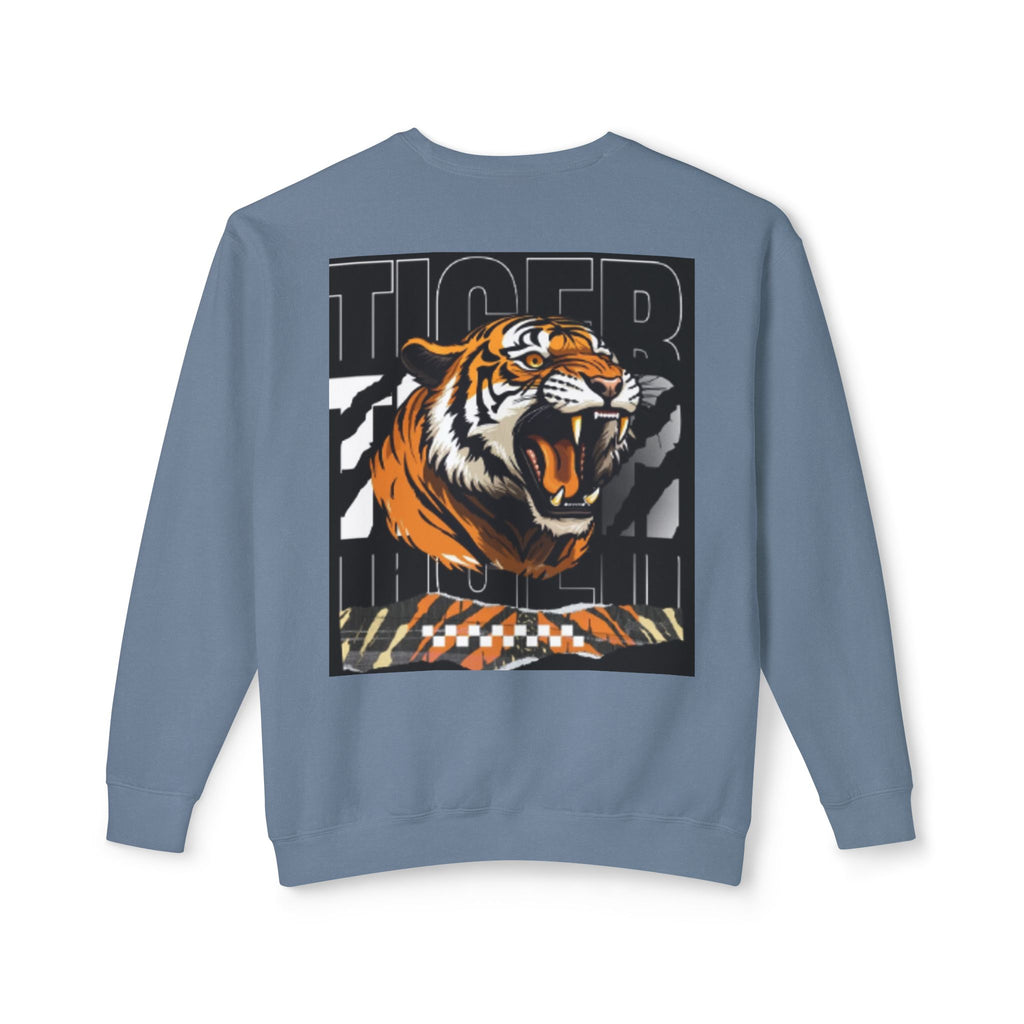 Savage Tiger Crewneck Sweatshirt — Bold Graphic Tiger Print