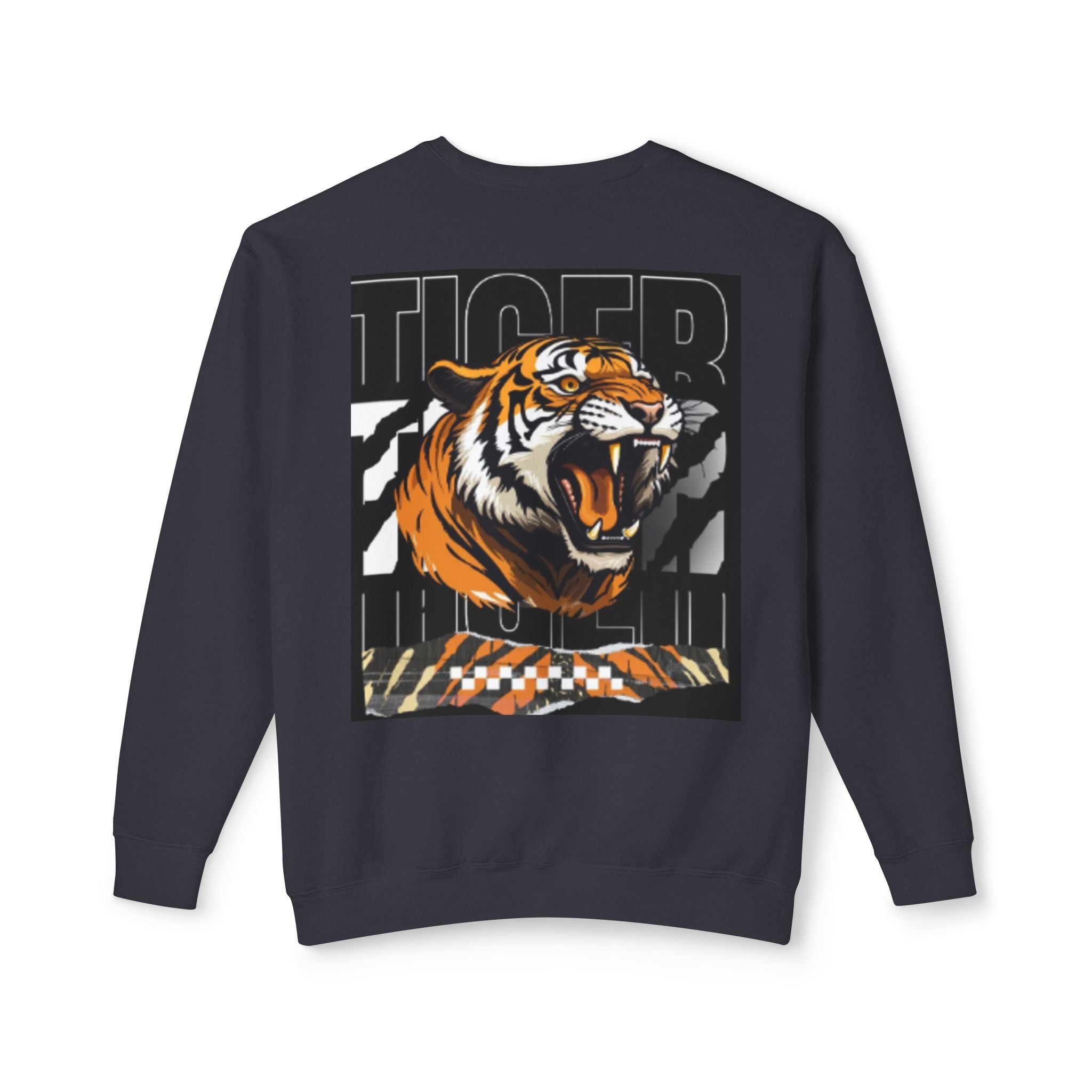 Savage Tiger Crewneck Sweatshirt — Bold Graphic Tiger Print
