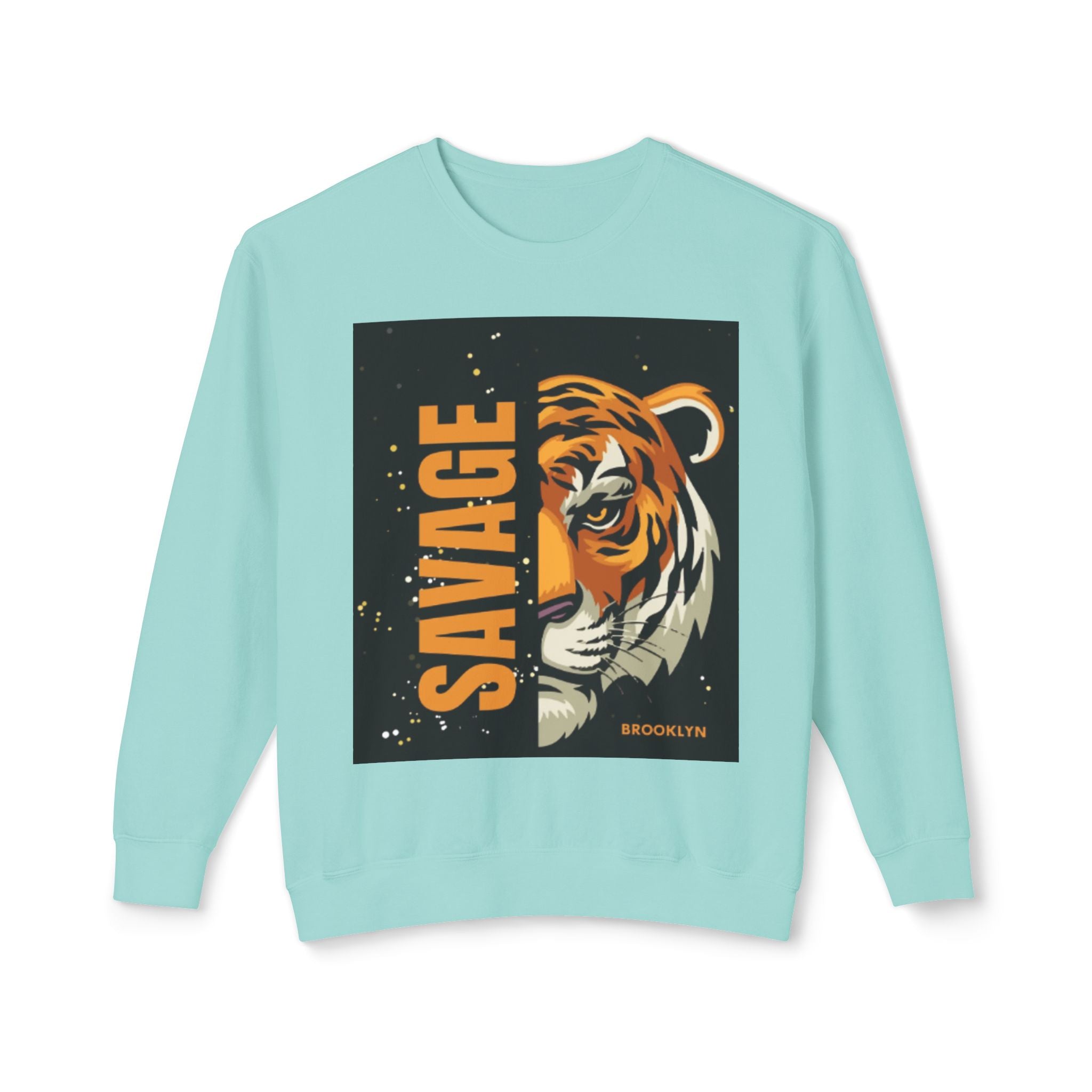 Savage Tiger Crewneck Sweatshirt — Bold Graphic Tiger Print