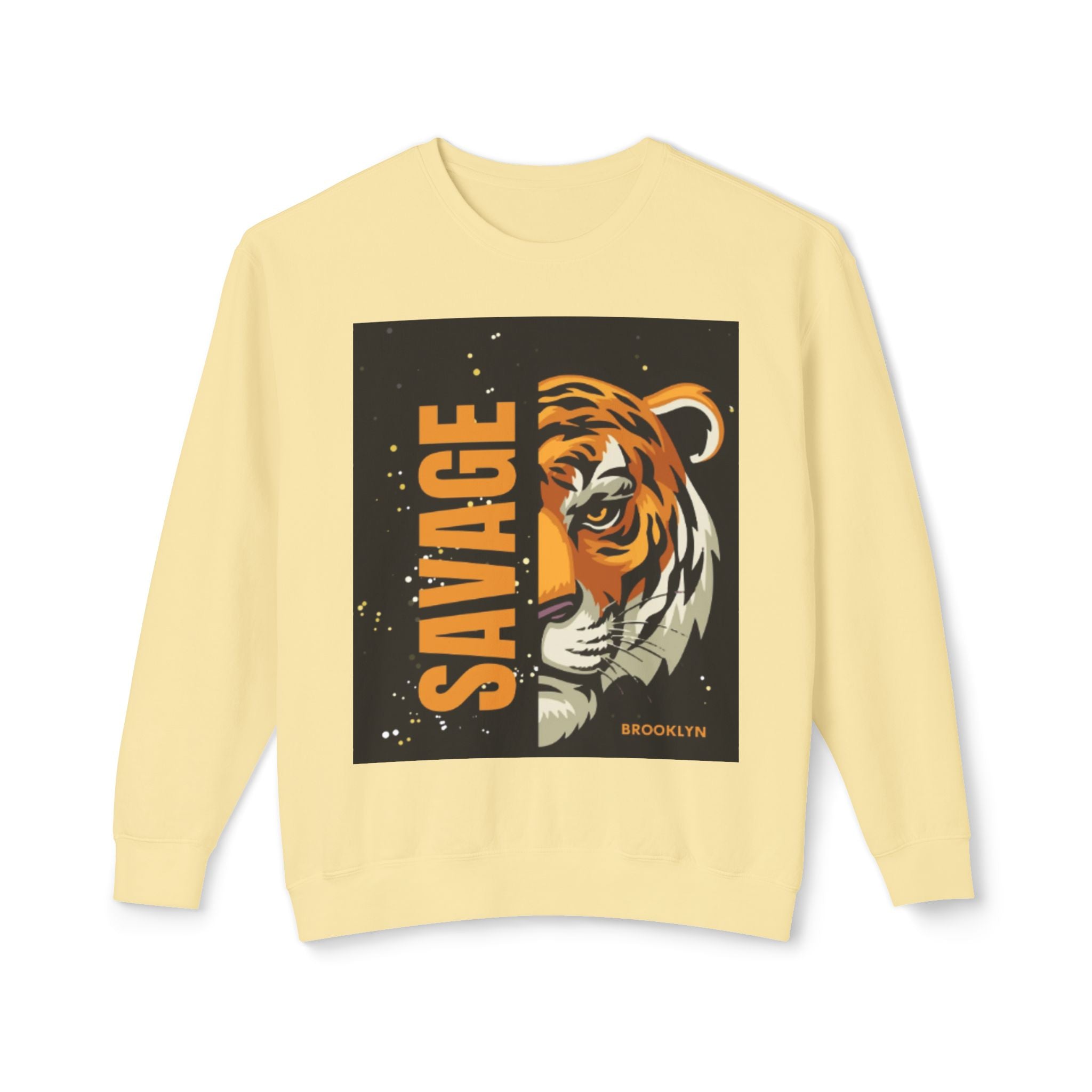 Savage Tiger Crewneck Sweatshirt — Bold Graphic Tiger Print