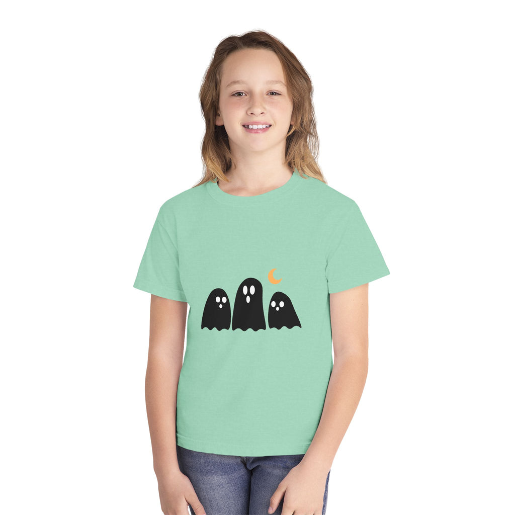 Ghostly Youth Tee - Fun Halloween Graphic T-Shirt for Kids