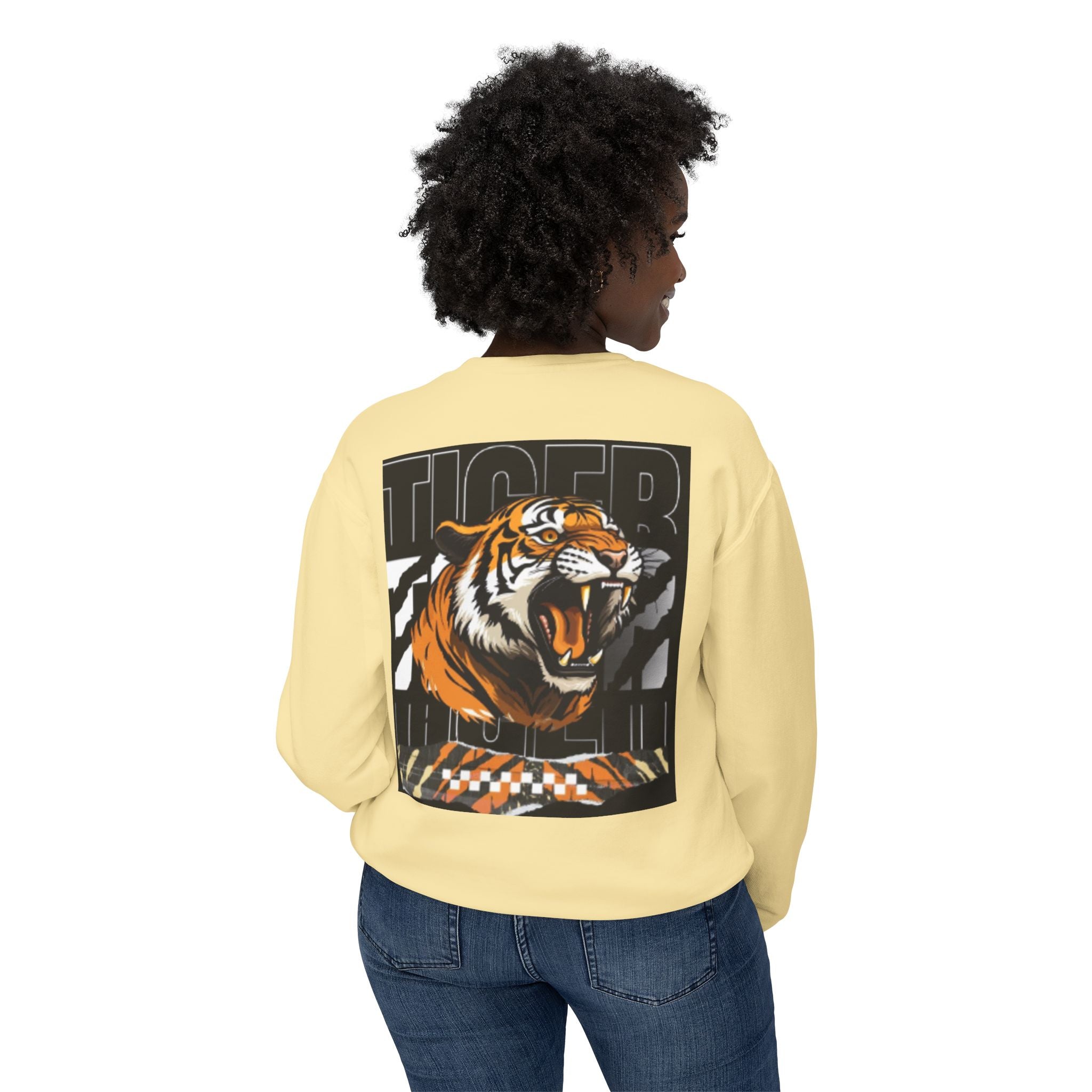 Savage Tiger Crewneck Sweatshirt — Bold Graphic Tiger Print