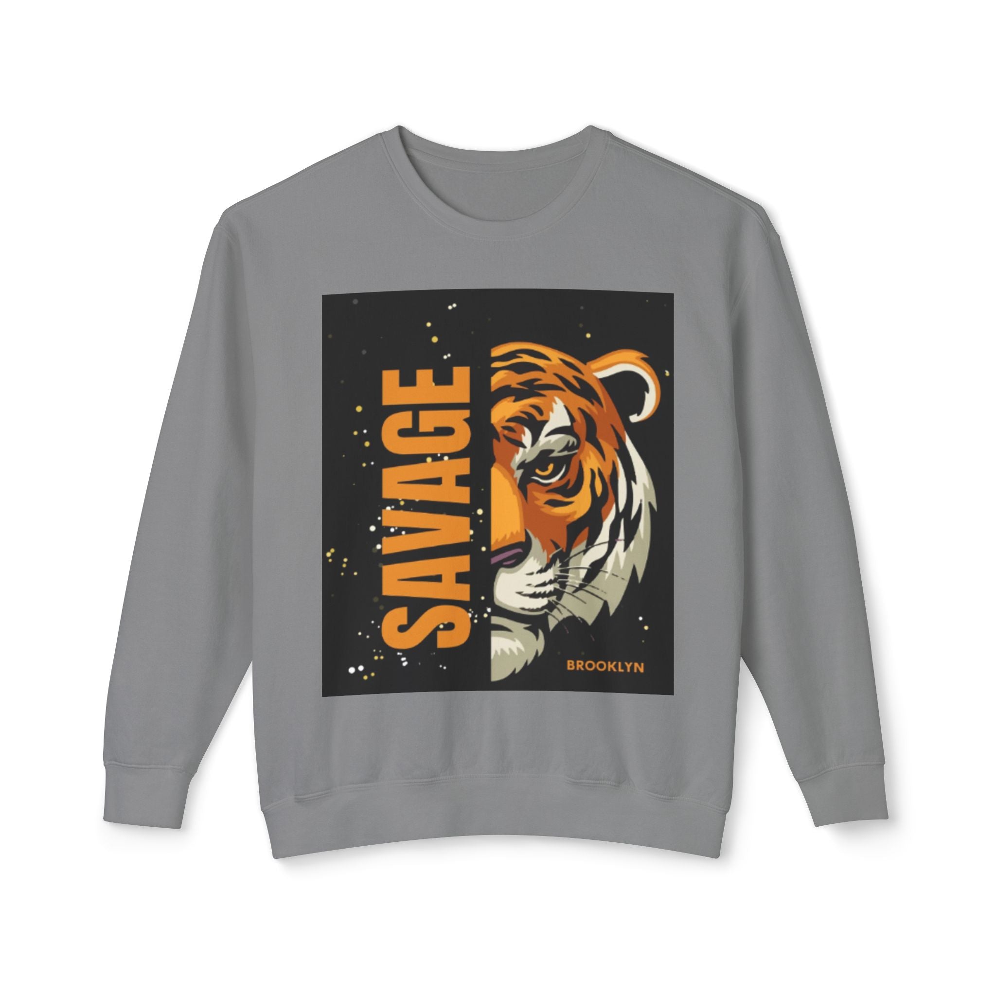 Savage Tiger Crewneck Sweatshirt — Bold Graphic Tiger Print