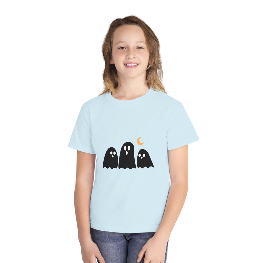 Ghostly Youth Tee - Fun Halloween Graphic T-Shirt for Kids