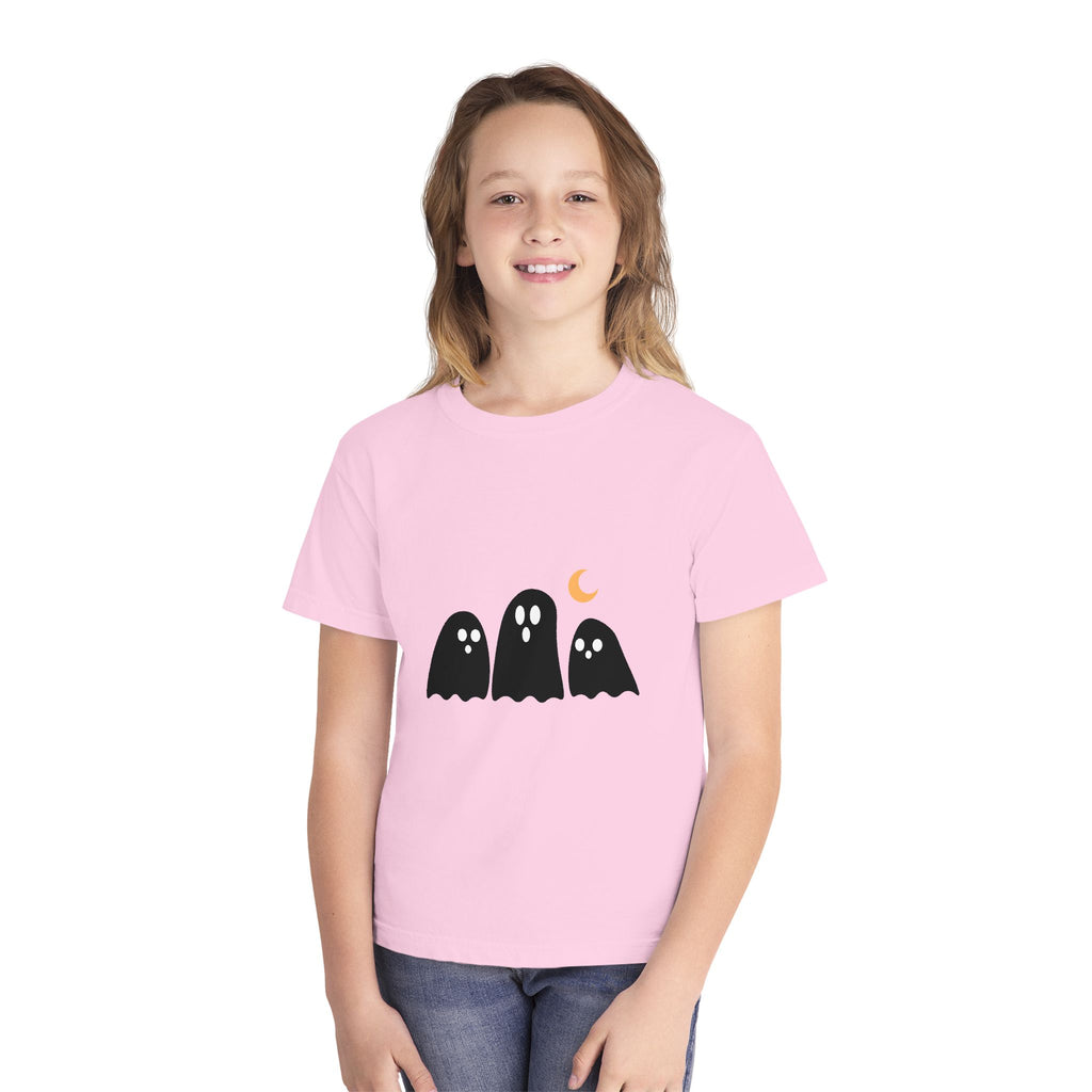 Ghostly Youth Tee - Fun Halloween Graphic T-Shirt for Kids