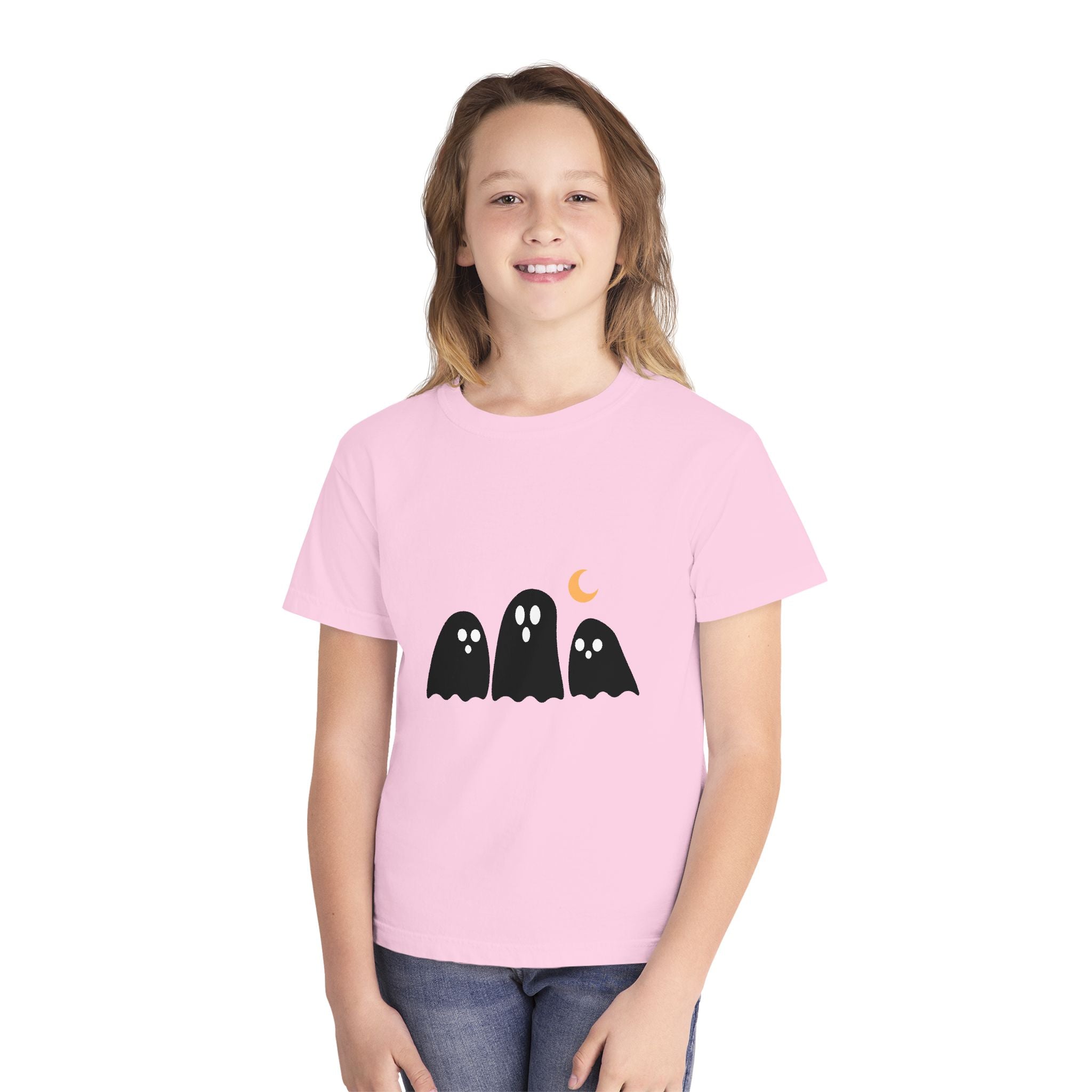 Ghostly Youth Tee - Fun Halloween Graphic T-Shirt for Kids