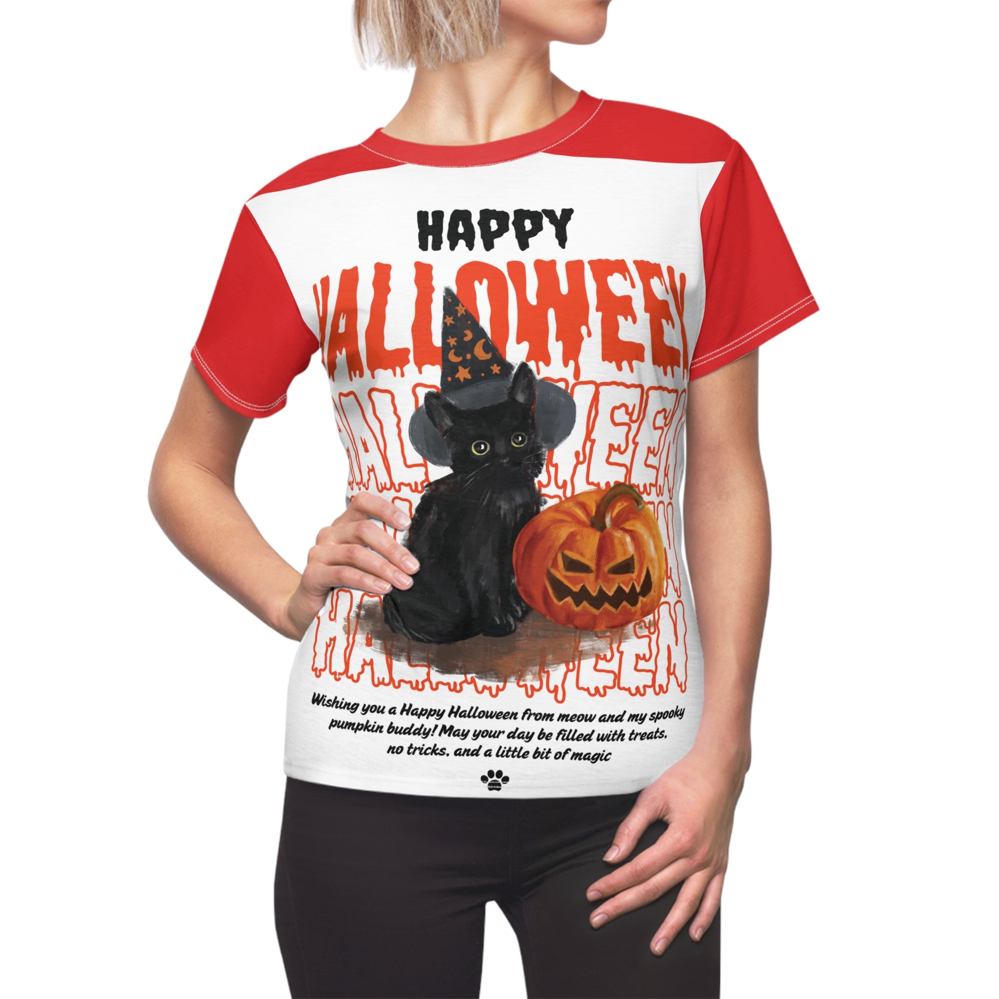 Halloween Cat Graphic Tee