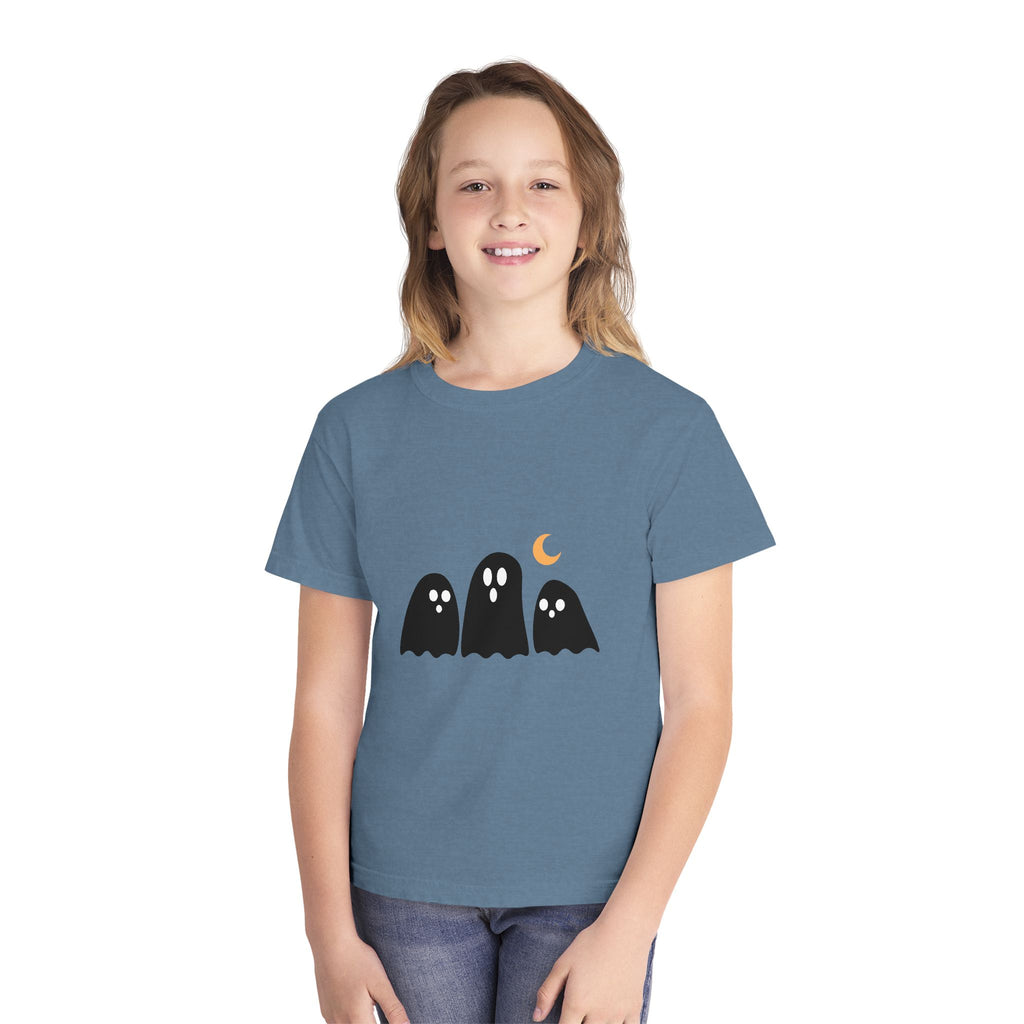 Ghostly Youth Tee - Fun Halloween Graphic T-Shirt for Kids