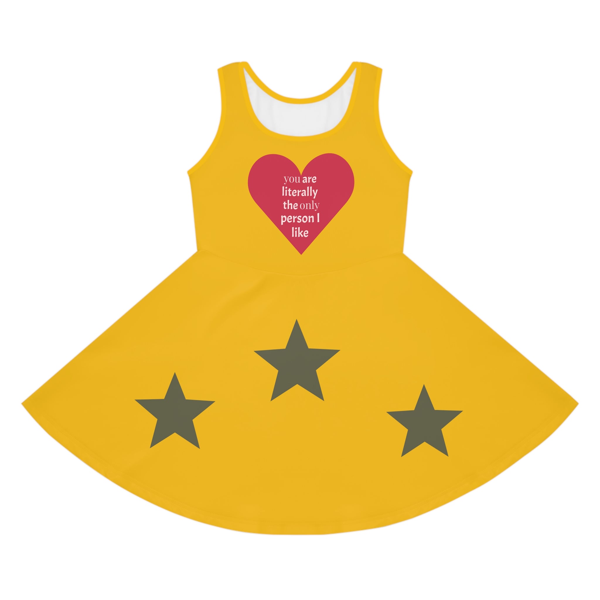 Girls' Cute Heart & Star Sundress
