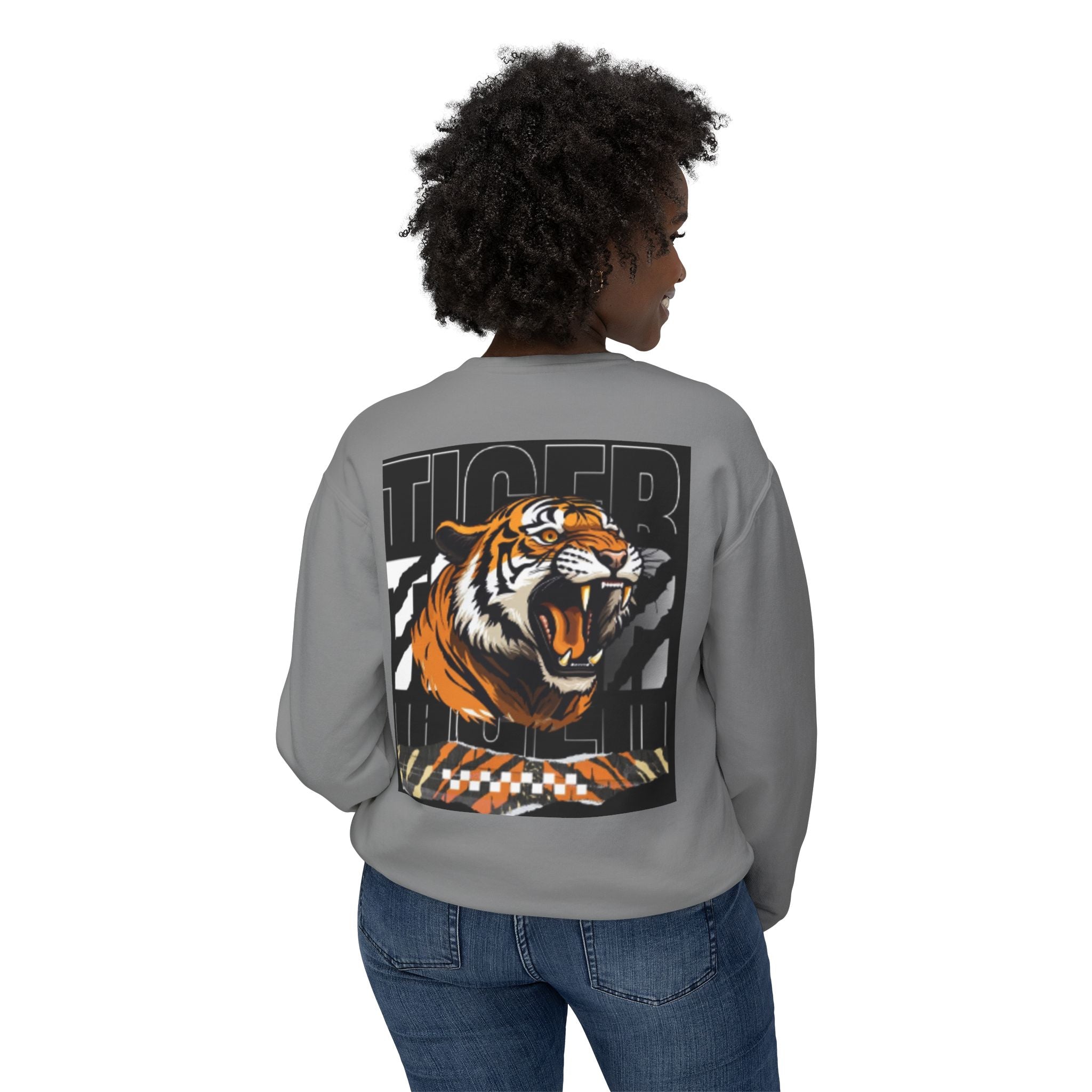 Savage Tiger Crewneck Sweatshirt — Bold Graphic Tiger Print
